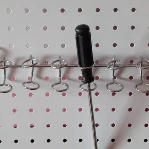 peg board screw driver hook