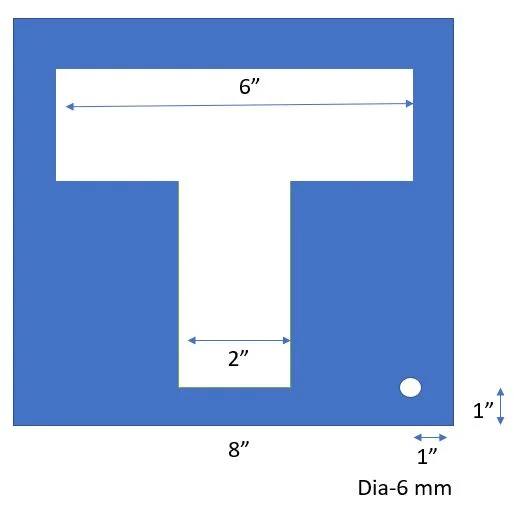 Floor marking stencil