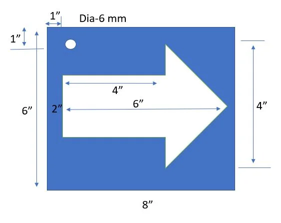Stencil arrow floor marking