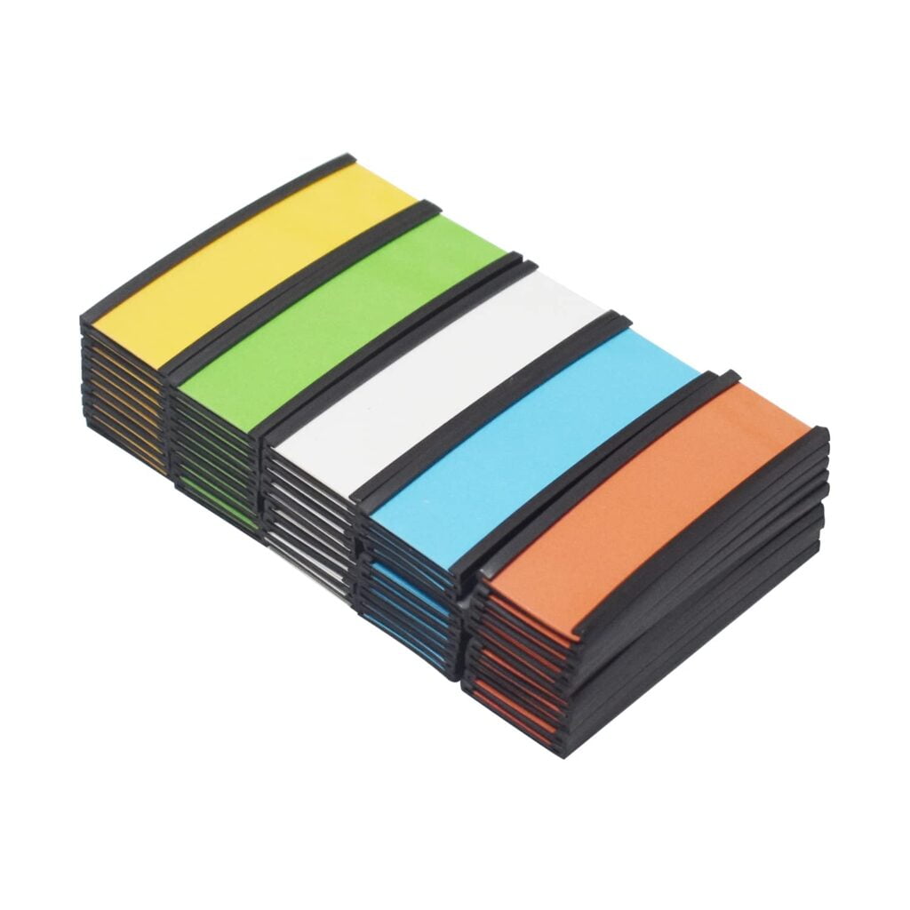 Pack Of 50 - C Channel Magnetic Label Holders With Paper