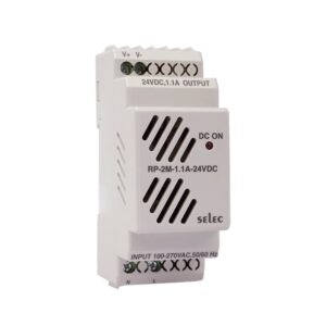 Selec Make 26.4W, 24V/1.1A DIN rail mounted Power Supply in Plastic Housing [RP-2M-1.1A-24VDC]