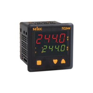 Selec Make 4-Digit dual (Red+Green) display, Dual set point, Temperature controller with Relay / SSR & Relay output, 72X72 mm size, 90 to 270V AC / DC [TC244AX]