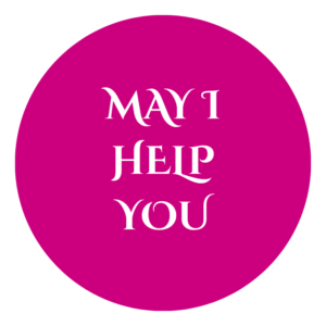 May I Help You 58 mm Circular Badge , with pin - 5 nos