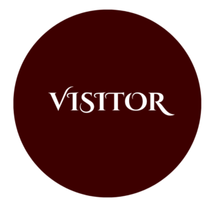 Visitor 58 mm Circular Badges with pin - 5 nos