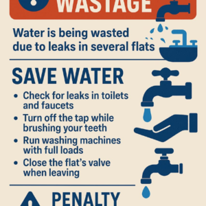 Stop Water Wastage Poster