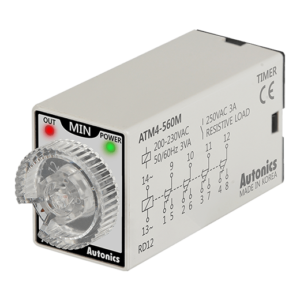 Autonics Make Analog Timer, Power On Delay, 14-Pin Plug [ATM4-560M]