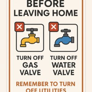 Remember to Turn Off Utilities Poster