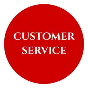 Customer Service 58 mm Circular Badge with pin - 5 nos