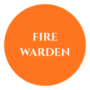 Fire Warden 58 mm Circular Badge with pin - 5 nos