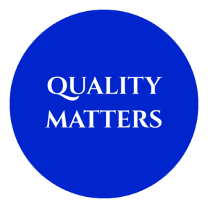 Quality Matters 58mm Badge with pin - 5 nos