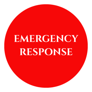 Emergency Response 58mm Badge with pin - 5 nos