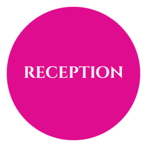 Reception 58mm Badge with pin - 5 nos