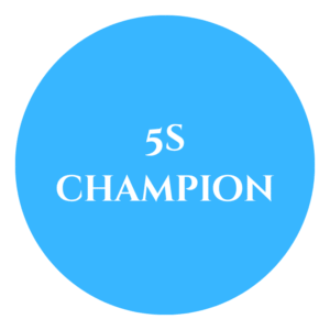 5S Champion 58mm Badge with pin - 5 nos