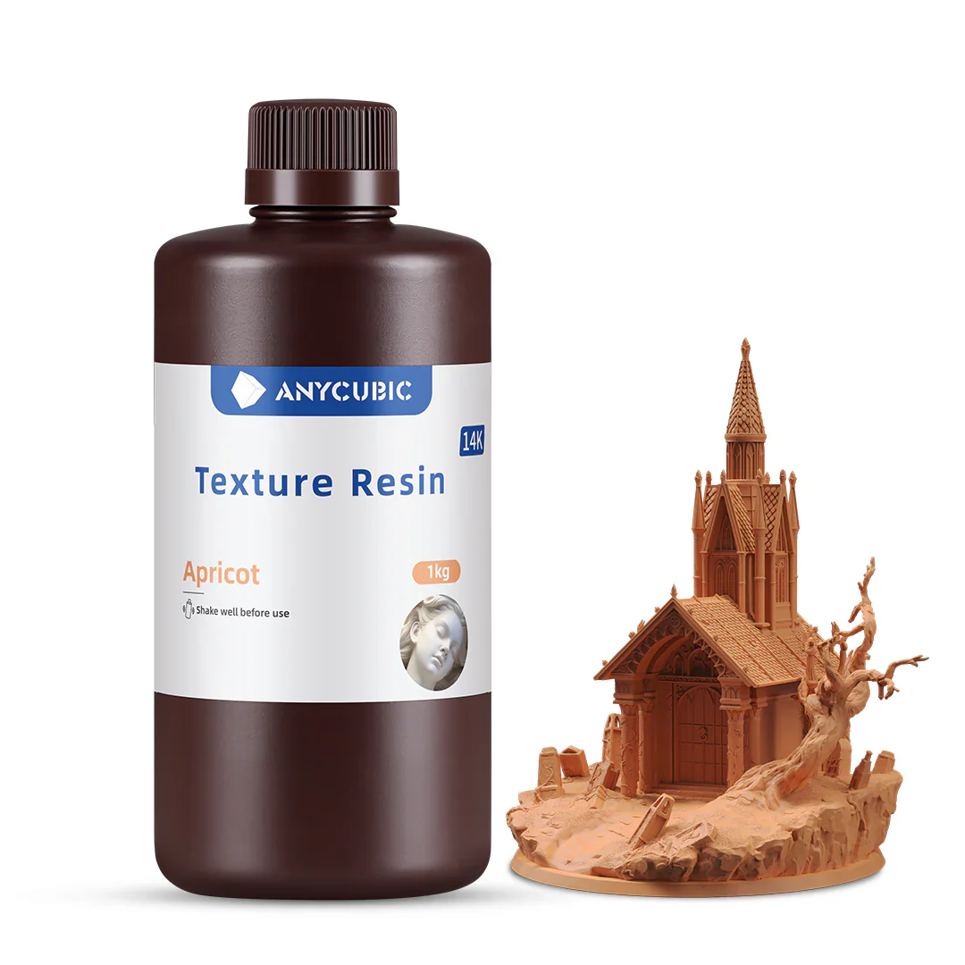 Anycubic 14K Texture Resin | Ultra-High-Detail Resin for 14K LCD 3D Printers Anycubic 14K Texture Resin for ultra-high-detail resin 3D printing and textured models