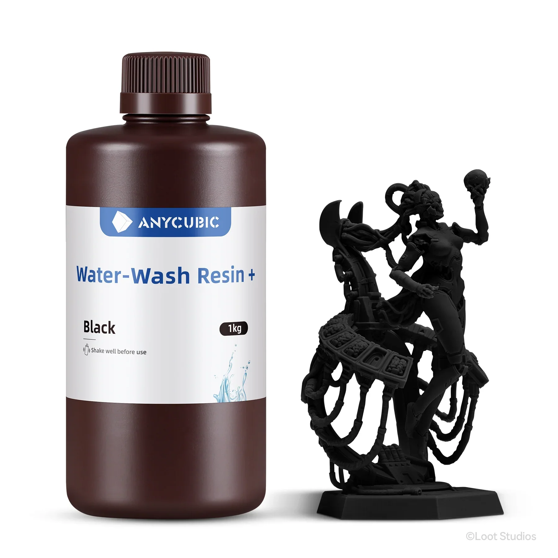 Anycubic Water-Wash Resin+ | Easy-Clean Resin for LCD & MSLA 3D Printers Anycubic Water-Wash Resin+ easy-clean resin for resin 3D printing