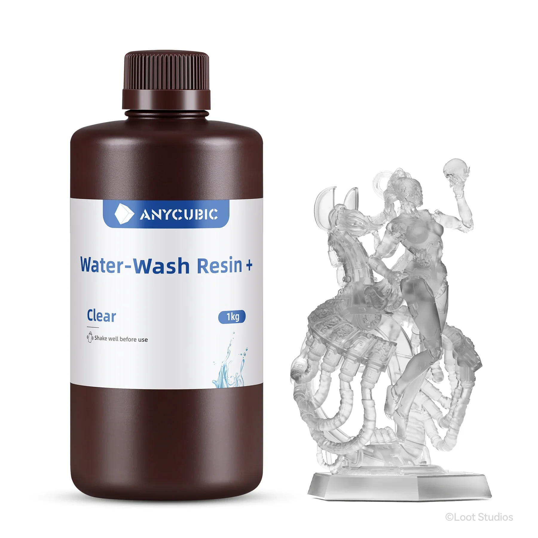 Anycubic Water-Wash Resin+ | Easy-Clean Resin for LCD & MSLA 3D Printers