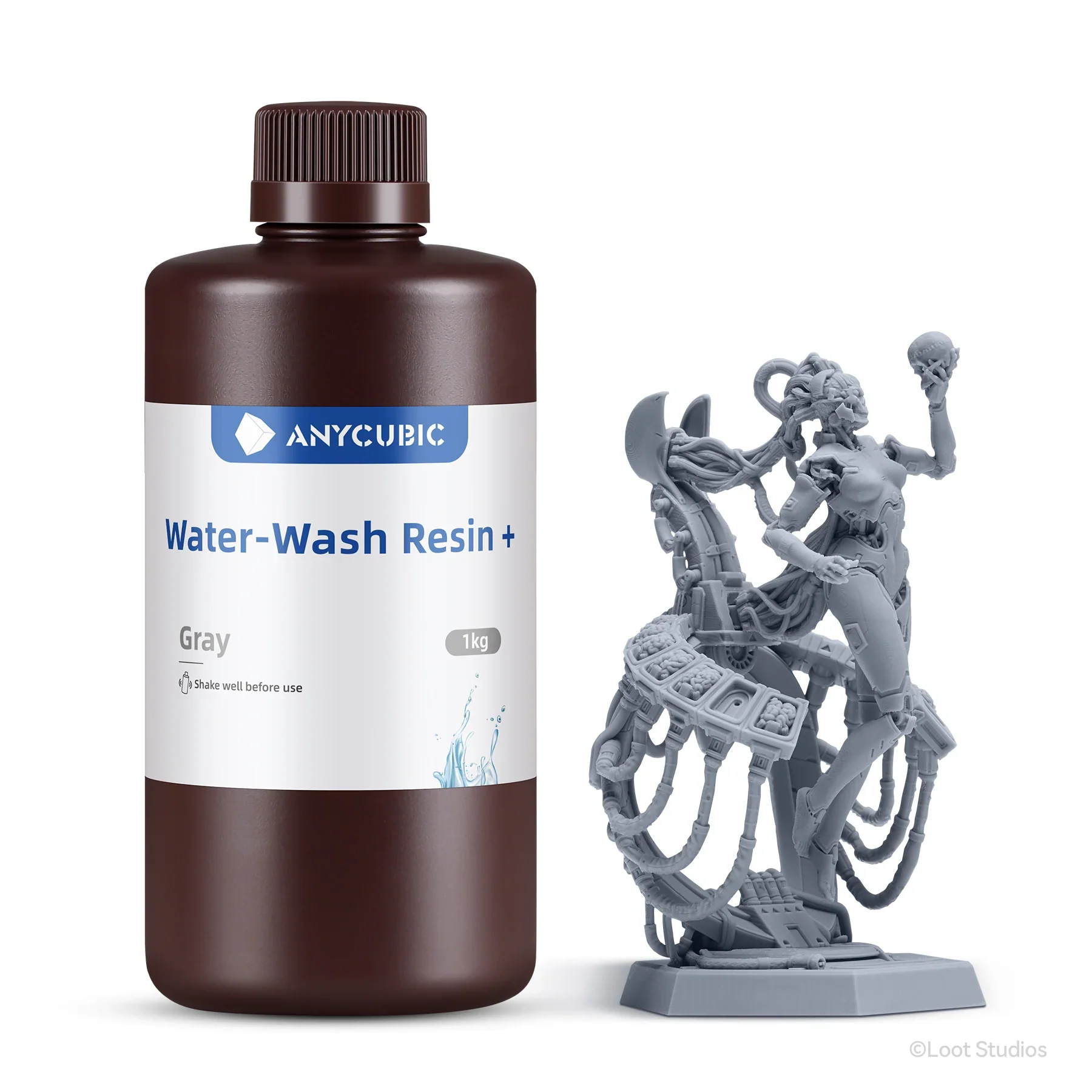 Anycubic Water-Wash Resin+ | Easy-Clean Resin for LCD & MSLA 3D Printers Anycubic Water-Wash Resin+ easy-clean resin for resin 3D printing
