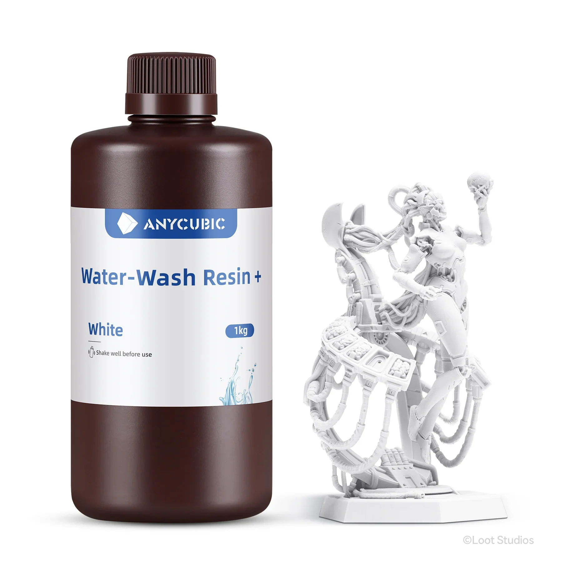 Anycubic Water-Wash Resin+ | Easy-Clean Resin for LCD & MSLA 3D Printers Anycubic Water-Wash Resin+ easy-clean resin for resin 3D printing