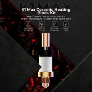 Creality Official K1 and K1 Max ceramic heating block hotend kit for high-speed 3D printers