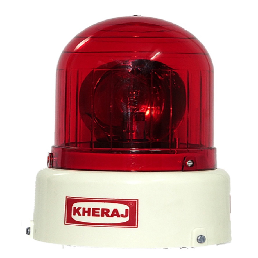 Industrial revolving flasher warning beacon light for safety and emergency use