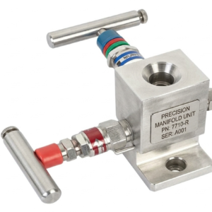 2 valve manifold T type 1/2 inch flanged with 1/4 inch drain instrumentation valve