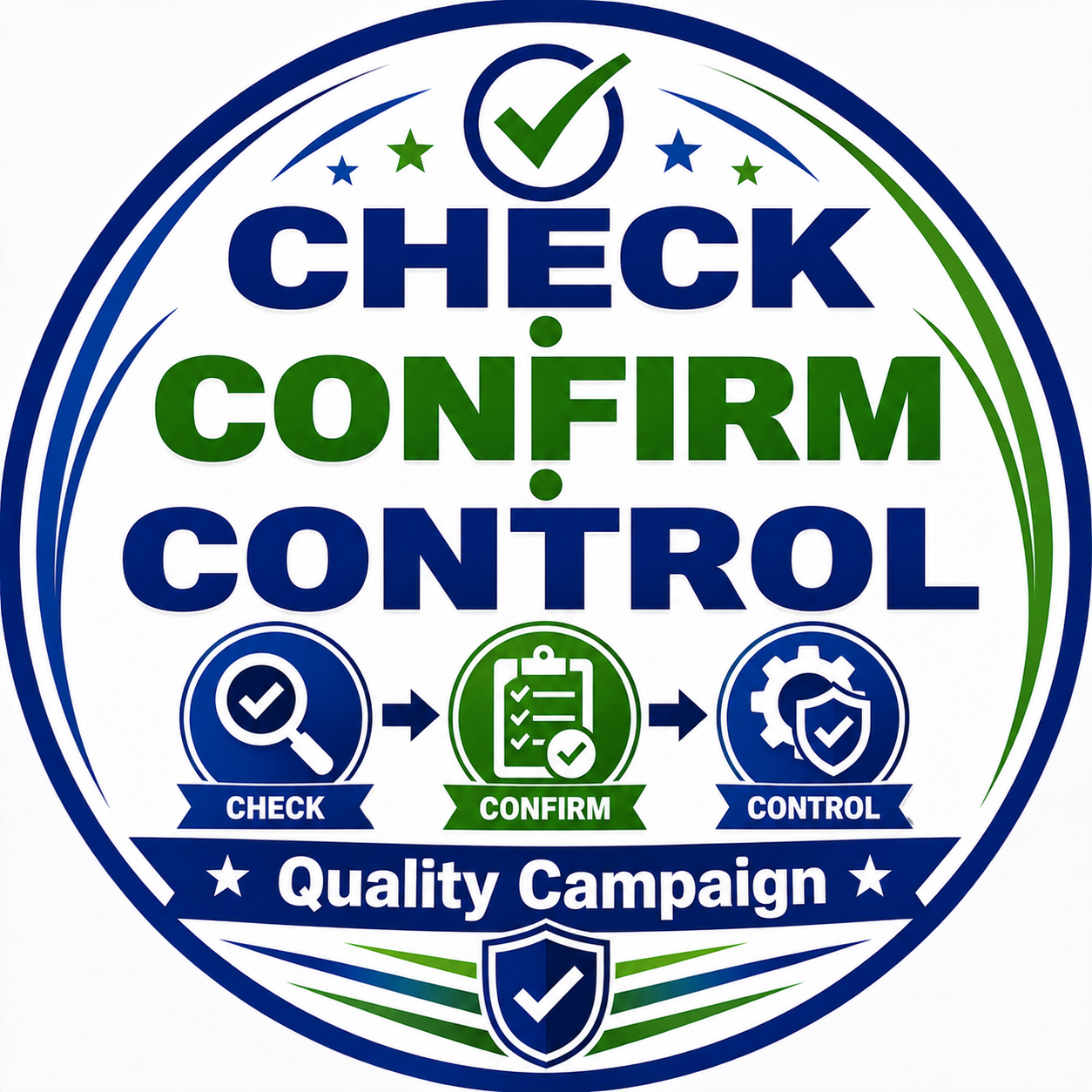 Check Confirm Control, Badge, 58 mm