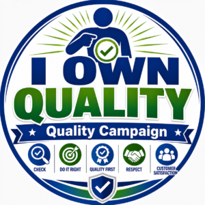 LeanKia I Own Quality, 58 mm Round Metal Button Badge