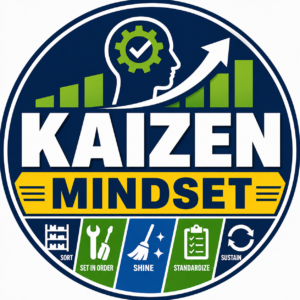 LeanKia Kaizen Mindset, 58 mm Round Metal Button Badge