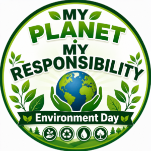 LeanKia My Planet My Responsibility, 58 mm Round Metal Button Badge