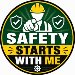 LeanKia Safety Starts With Me, 58 mm Round Metal Button Badge