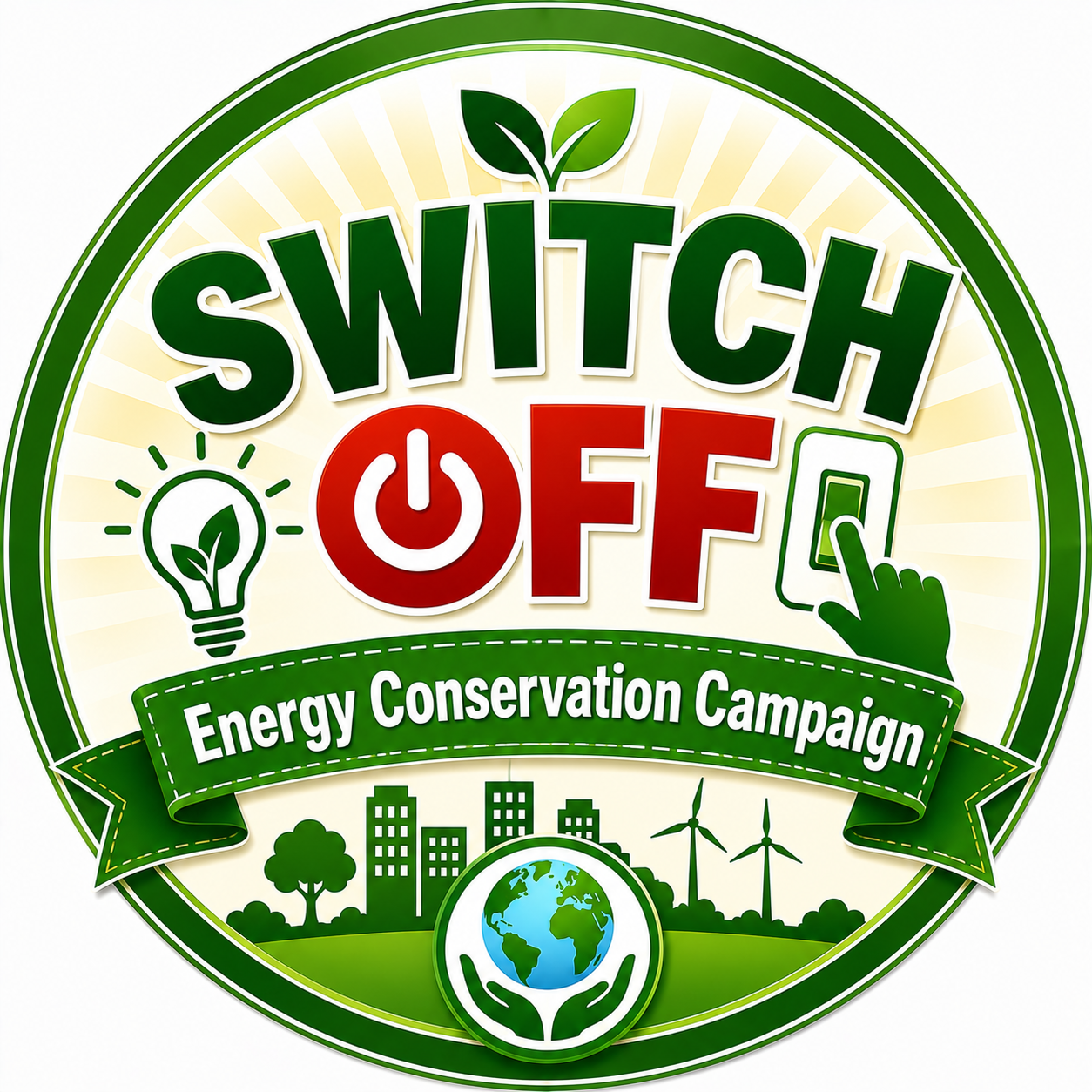 Switch Off, Badge, 58 mm