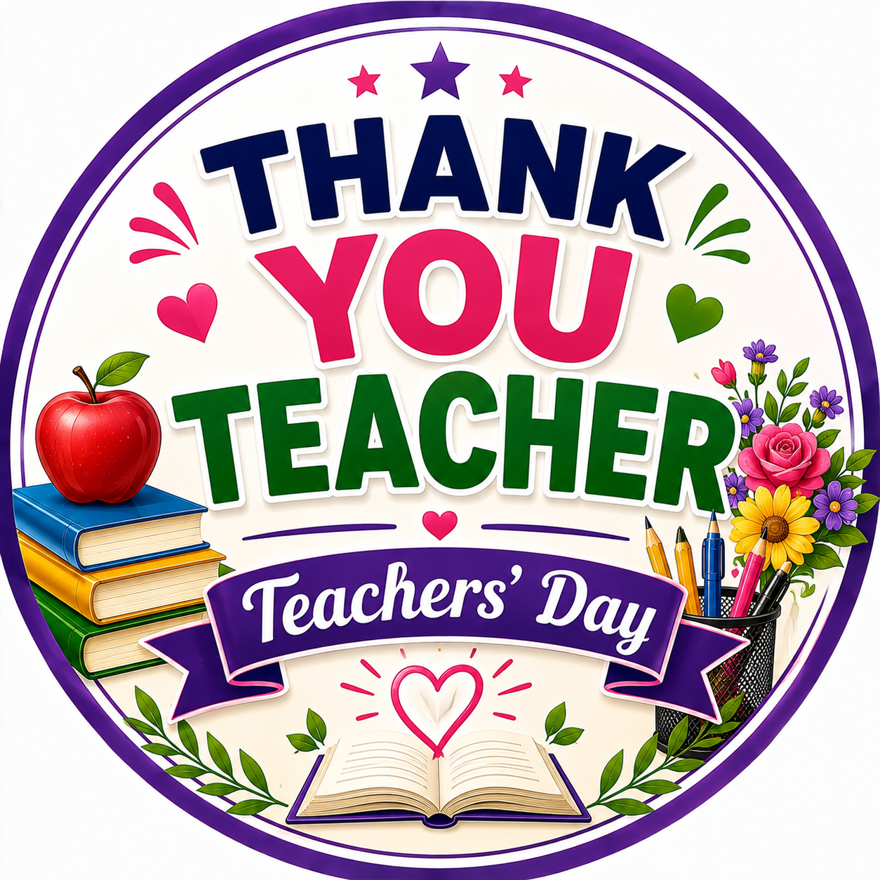 Thank you Teacher, Badge, 58 mm