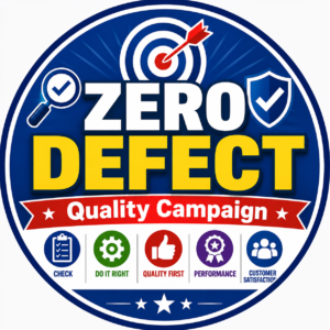 LeanKia Zero Defect, 58 mm Round Metal Button Badge
